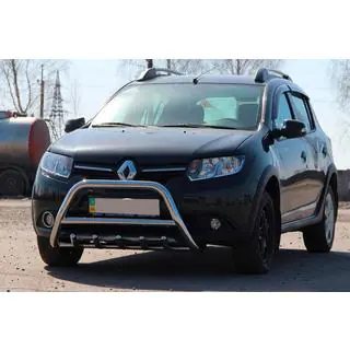 Predný ochranný rám WT003 (nerez) Dacia Sandero 2013–2020 fotografia 1
