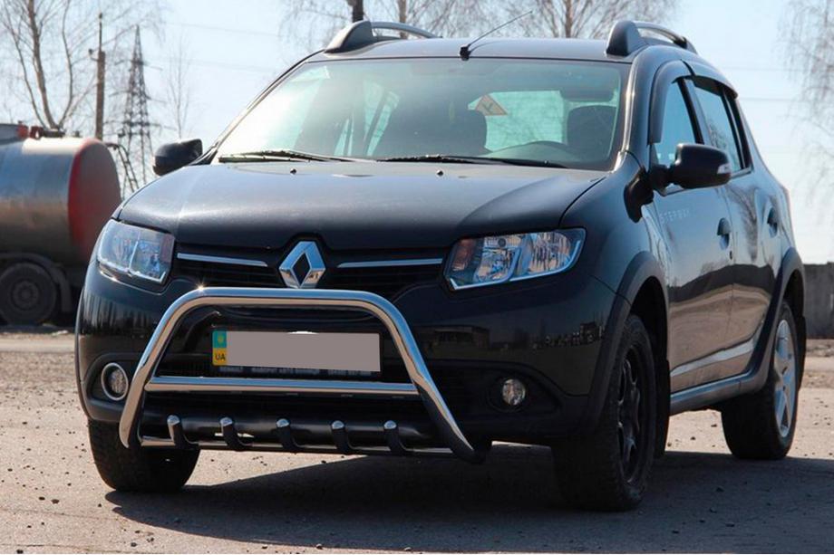 Dacia Sandero 2013–2020 Predný ochranný rám WT003 (nerez) Image