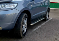 Hyundai Santa Fe 2 2006–2012 Bočné prahy Premium (2 ks, nerez.) fotografia 3