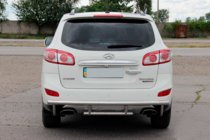 Hyundai Santa Fe 2 2006–2012 Zadný ochranný rám AK002-2 (nerez) fotografia 3