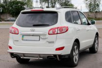 Hyundai Santa Fe 2 2006–2012 Zadný ochranný rám AK002-2 (nerez) fotografia 5