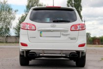 Hyundai Santa Fe 2 2006–2012 Zadný ochranný rám AK002-2 (nerez) fotografia 6