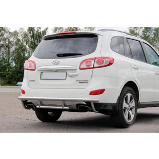 Zadný ochranný rám AK002-2 (nerez) Hyundai Santa Fe 2 2006–2012 fotografia 1