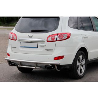 Zadný ochranný rám AK002-2 (nerez) Hyundai Santa Fe 2 2006–2012 fotografia 4