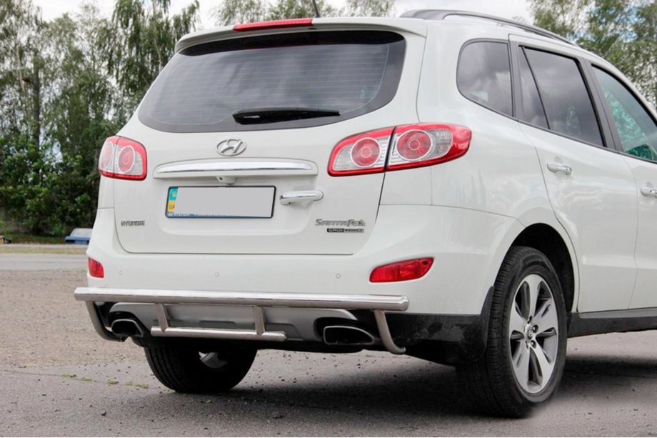 Hyundai Santa Fe 2 2006–2012 Zadný ochranný rám AK002-2 (nerez) Image