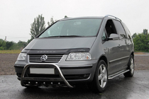 Volkswagen Sharan 1995–2010 Predný ochranný rám WT004 (nerez) fotografia 1