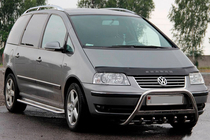 Volkswagen Sharan 1995–2010 Predný ochranný rám WT004 (nerez) fotografia 2
