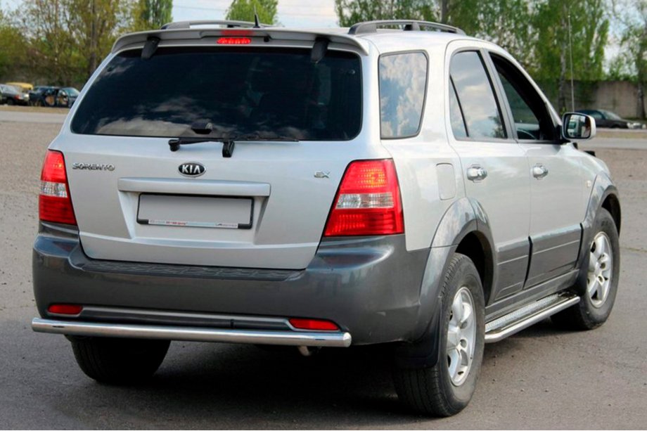 Kia Sorento I BL 2002–2009 Zadný ochranný oblúk AK002 (nerez) Fotografia 2