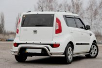 Kia Soul II 2013–2018 Zadný ochranný rám AK007-2 (nerez) fotografia 4