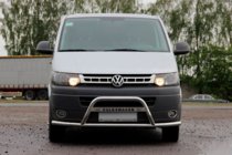 Volkswagen T5 2010–2015 Predný ochranný rám WT007ST (nerez) fotografia 1