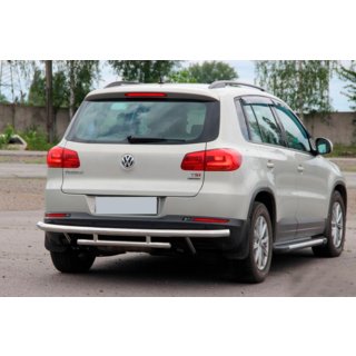 Zadný ochranný rám AK002-2 (nerez) Volkswagen Tiguan 2007–2016 fotografia 4