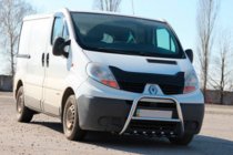 Opel Vivaro 2001–2015 Predný ochranný rám QT-Spec (nerez) fotografia 2