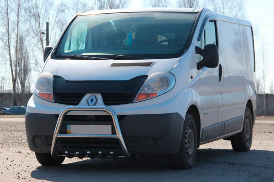 Nissan Primastar 2002–2014 Predný ochranný rám QT-Spec (nerez) Fotografia 3