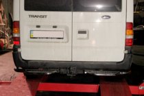 Ford Transit 2000–2014 Zadný ochranný nášľap AK-Special (nerez.) fotografia 1