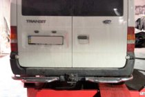 Ford Transit 2000–2014 Zadný ochranný nášľap AK-Special (nerez.) fotografia 3