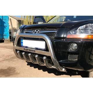 Predný ochranný rám WT004 (nerez) Hyundai Tucson JM 2004– fotografia 2