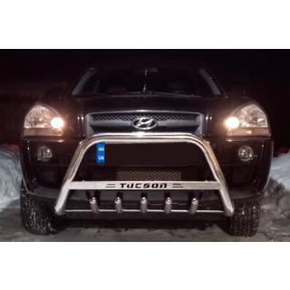 Predný ochranný rám WT004 (nerez) Hyundai Tucson JM 2004– fotografia 3