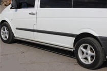Mercedes Vito W639 2004–2014 Bočné nerezové rúrky BB001 (2 ks) fotografia 3