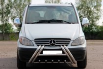 Mercedes Viano 2004–2014 Predný ochranný rám (bullbar) Kelebek WT011 (nerez) fotografia 3