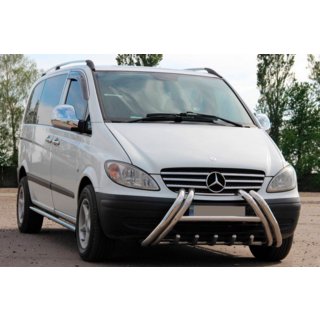 Predný ochranný rám (bullbar) Kelebek WT011 (nerez) Mercedes Vito W639 2004–2014 fotografia 1