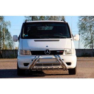 Predný ochranný rám (bullbar) Kelebek WT011 (nerez) Mercedes Vito W638 1996–2003 fotografia 3