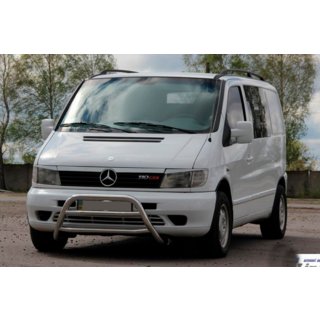 Predný ochranný rám WT022 (nerez) Mercedes Vito W638 1996–2003 fotografia 3