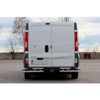 Zadný ochranný rám AK003-Plus-2 (nerez) Opel Vivaro 2001–2015 fotografia 2