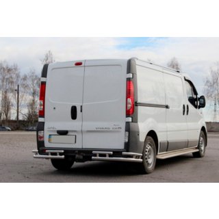 Zadný ochranný rám AK003-Plus-2 (nerez) Nissan Primastar 2002–2014 fotografia 1