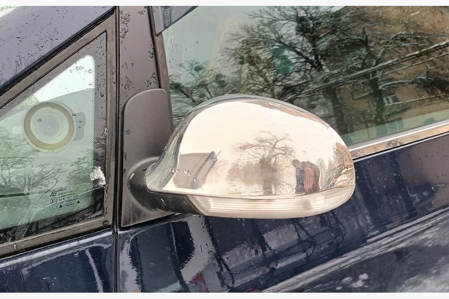 Volkswagen Sharan 1995–2010 Kryty zrkadiel 2004-2010 (2 ks, nerez) Fotografia 3