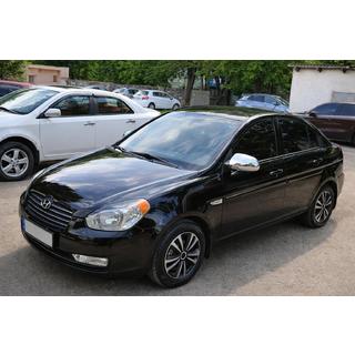 Chrómové kryty zrkadiel (2 ks, plast) Hyundai Accent 2006–2010 fotografia 1