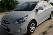 Hyundai Accent 2011–2017 Chrómové kryty spätných zrkadiel bez výrezu na smerovku (2 ks) fotografia 1
