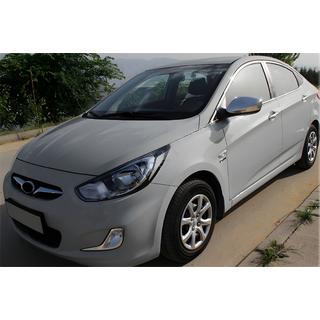 Chrómové kryty spätných zrkadiel bez výrezu na smerovku (2 ks) Hyundai Accent 2011–2017 fotografia 1