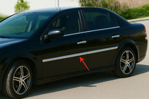 Opel Vectra C 2002–2008 Nerezové kryty dverových líšt (4 ks) fotografia 1