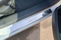 Peugeot 207 2006–2014 Chrómové kryty prahov Carmos (4 ks, nerez) fotografia 1