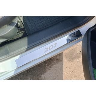 Chrómové kryty prahov Carmos (4 ks, nerez) Peugeot 207 2006–2014 fotografia 1