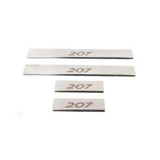 Chrómové kryty prahov Carmos (4 ks, nerez) Peugeot 207 2006–2014 fotografia 3
