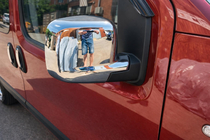 Peugeot Bipper 2008–2017 Plné kryty zrkadiel (2 ks, nerez) OmsaLine - Leštená nehrdzavejúca oceľ fotografia 1