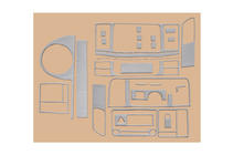 Volkswagen T5 2010–2015 Kryty palubnej dosky Hliník fotografia 8