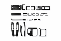 Toyota Land Cruiser Prado 120 2002–2009 Kryty palubnej dosky Tmavá drevená dyha fotografia 1