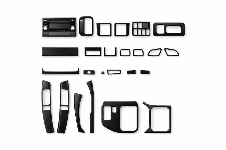 Toyota Land Cruiser Prado 120 2002–2009 Kryty palubnej dosky Tmavá drevená dyha Image