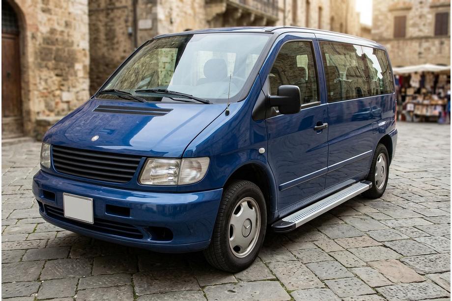 Mercedes Vito W638 1996–2003 Bočné nášľapy Maya V2 (2 ks, hliník) Fotografia 1