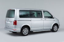 Volkswagen T6 2015–2024 Bočné nášľapy Maya V2 (2 ks, hliník) Dlhý rázvor fotografia 1