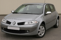 Renault Megane II 2004–2009 Chrómové kryty zrkadiel (2 ks, plast) Carmos – turecký chrómovaný plast fotografia 1