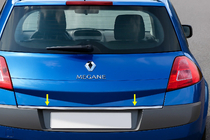 Renault Megane II 2004–2009 Nerezová lišta hrany kufra HB, OmsaLine - talianska nehrdzavejúca oceľ fotografia 1