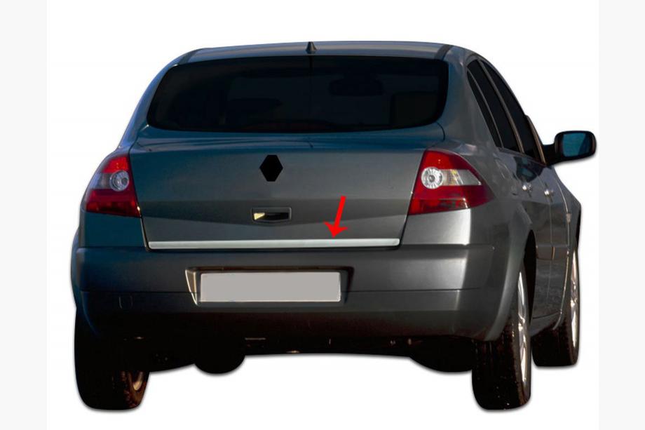 Renault Megane II 2004–2009 Nerezová lišta hrany kufra SD, OmsaLine – talianska nehrdzavejúca oceľ Fotografia 5