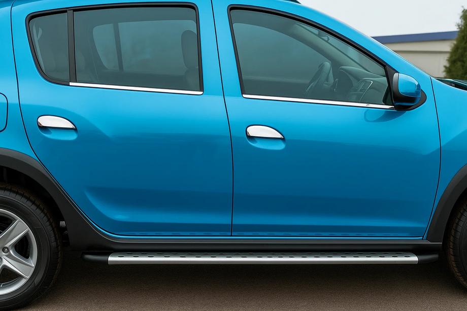 Renault Sandero 2007–2013 Vonkajšie okenné lišty (4 ks, nerez) OmsaLine – talianska nehrdzavejúca oceľ Image