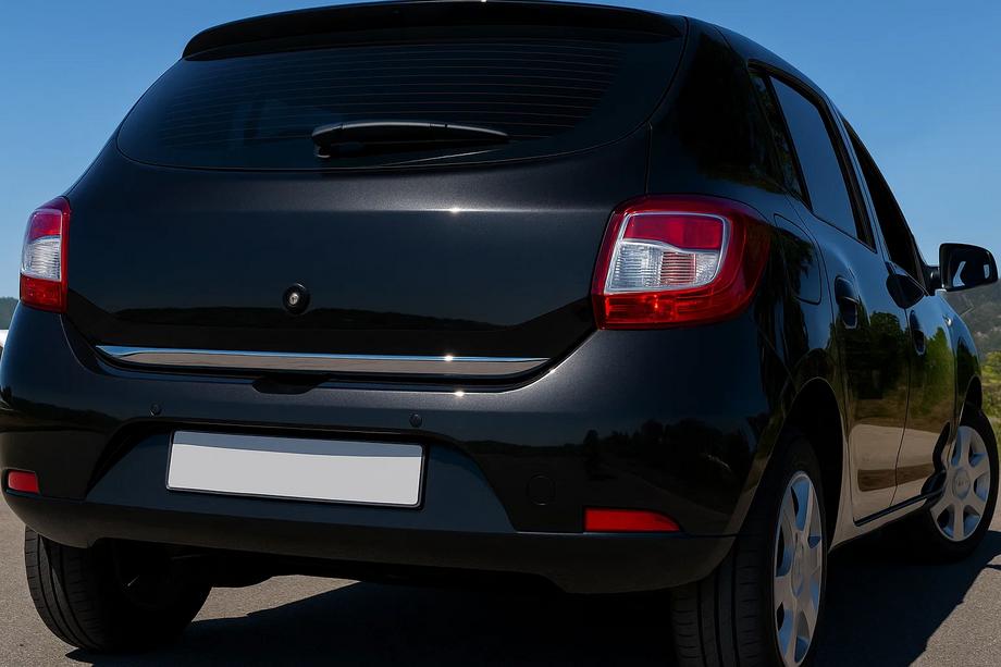 Renault Sandero 2013–2022 Nerezová lišta na hranu kufra OmsaLine – talianska nehrdzavejúca oceľ Image