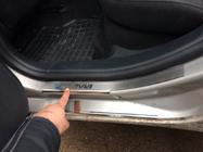 Skoda Octavia II A5 2010–2013 Chrómové kryty prahov Натанико (8 ks, nerez) Štandard – lepiaca páska Lohmann, 0,5 mm fotografia 5