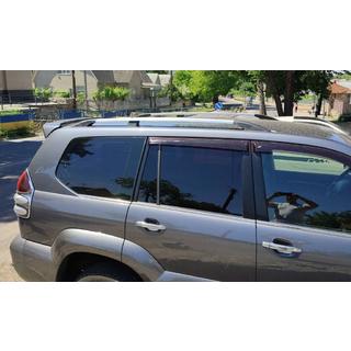Chrómové turecké strešné lyžiny Toyota Land Cruiser Prado 120 2002–2009 fotografia 2