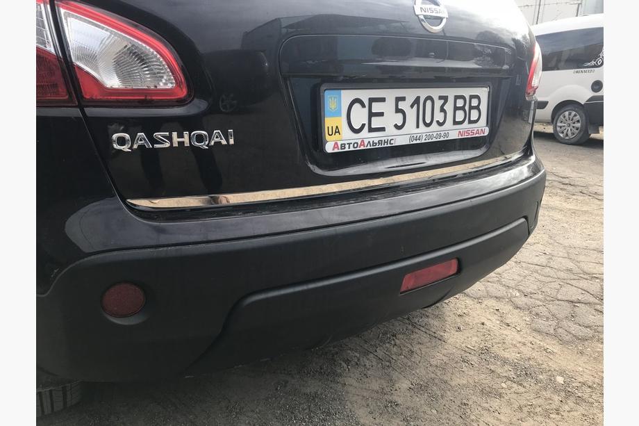 Nissan Qashqai 2010–2014 Nerezová ochranná lišta hrany veka kufra Fotografia 4